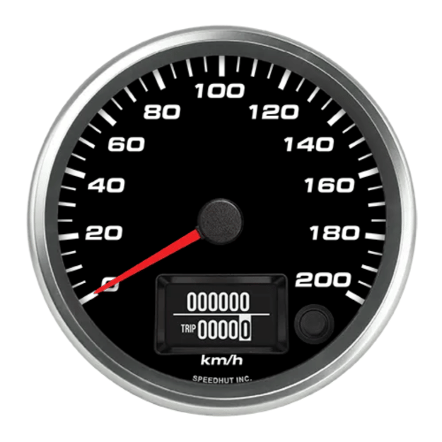 Picture of 4-1/2" Programmable Speedometer | 200 km/h (Metric)