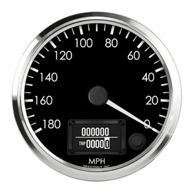 Picture of 4" Speedometer | 180 MPH Programmable Counter-Clockwise | Cobra Design