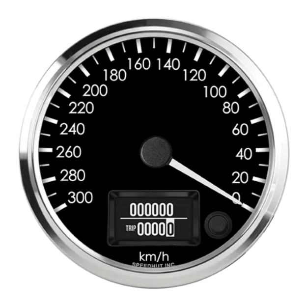 Picture of 4" Speedometer | 300 km/h Programmable Counter-Clockwise | Cobra Design