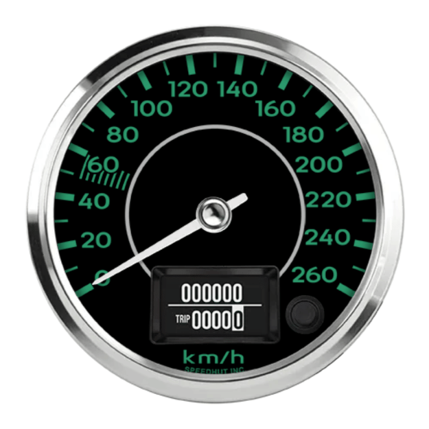 Picture of 4" Programmable Speedometer | 260 km/h | Porsche 356 Design
