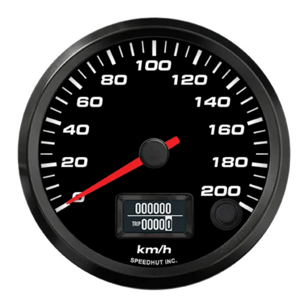 Picture of 3-3/8" EV CAN-Bus Speedometer | 200 km/h | Orion / Thunderstruck / Zero EV
