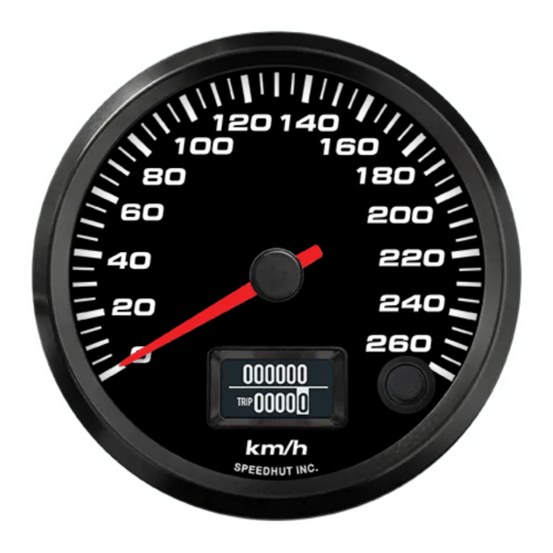 Picture of 3-3/8" EV CAN-Bus Speedometer | 260 km/h | Orion / Thunderstruck / Zero EV