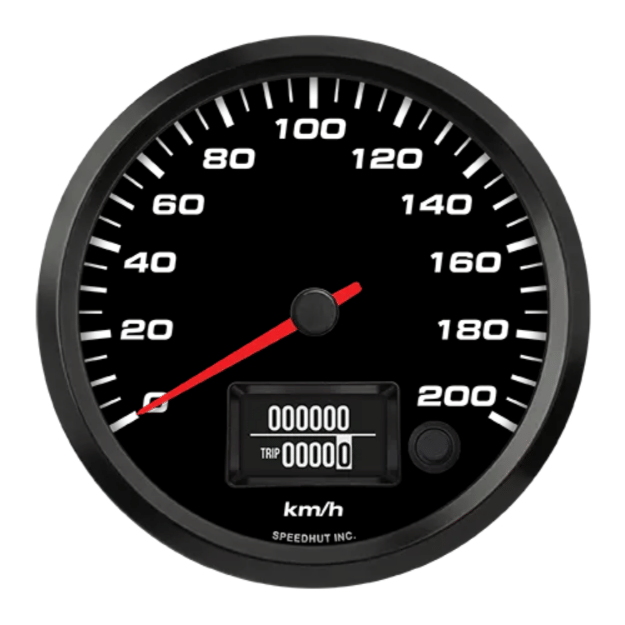 Picture of 4-1/2" EV CAN-Bus Speedometer | 200 km/h | Orion / Thunderstruck / Zero EV