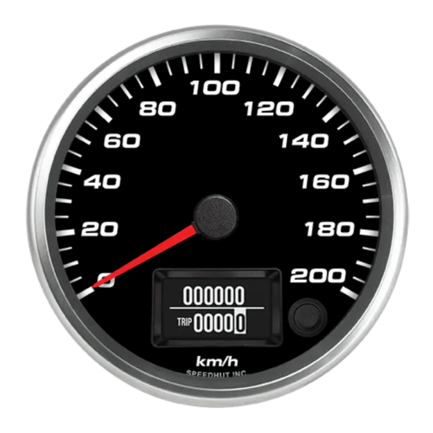 Picture of 4" Programmable Speedometer | 200 km/h (Metric)