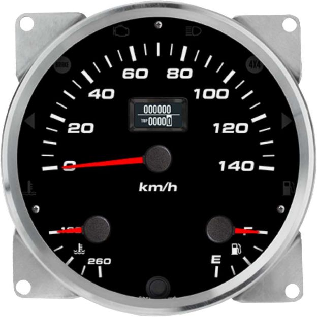 Picture of 5-1/2" Jeep CJ Gauge Set | 140 km/h GPS Speedometer