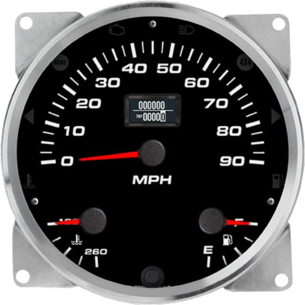 Picture of 5-1/2" Jeep CJ Gauge Set | 90 MPH GPS Speedometer