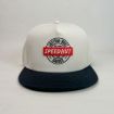 Picture of Flat Brim Hat | White | Speedhut Patch Logo