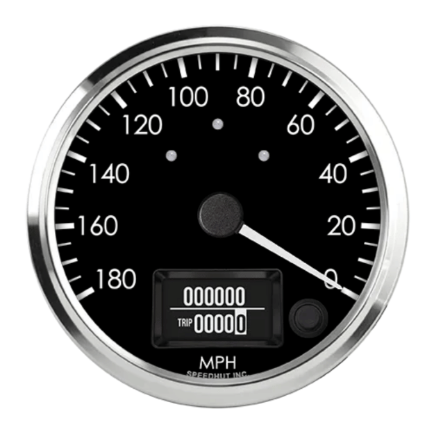 Picture of 4" Speedometer + TS/HB | 180 MPH Programmable Counter-Clockwise | Cobra Design