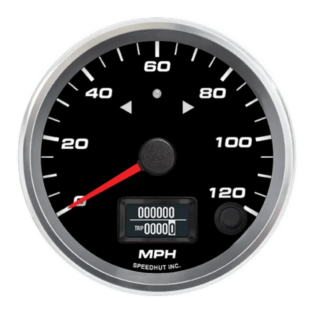 Picture of 3-3/8" Programmable Speedometer + TS/HB | 120 MPH
