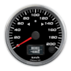 Picture of 3-3/8" Programmable Speedometer + TS/HB | 200 km/h (Metric)