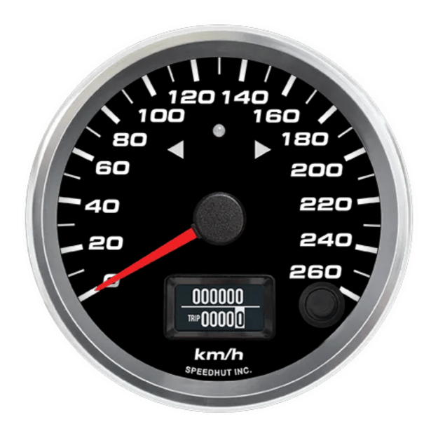 Picture of 3-3/8" Programmable Speedometer + TS/HB | 260 km/h (Metric)