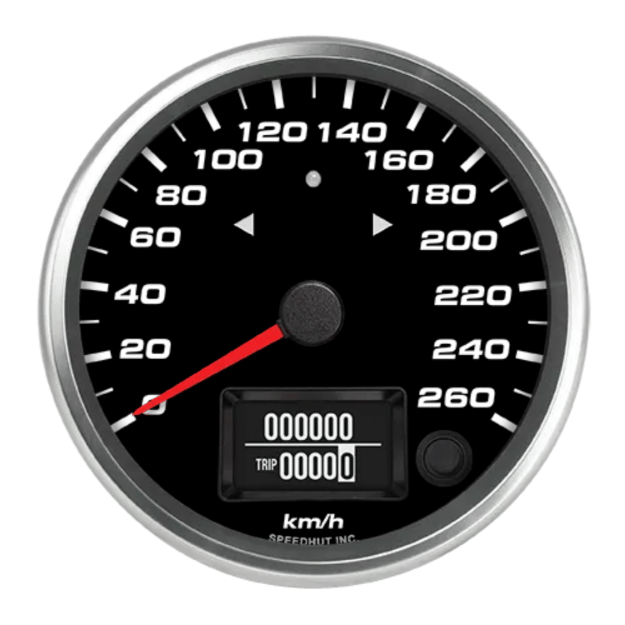 Picture of 4" Programmable Speedometer + TS/HB | 260 km/h