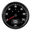 Picture of 4-1/2" Haltech CAN-Bus Speedometer + TS/HB | 120 MPH