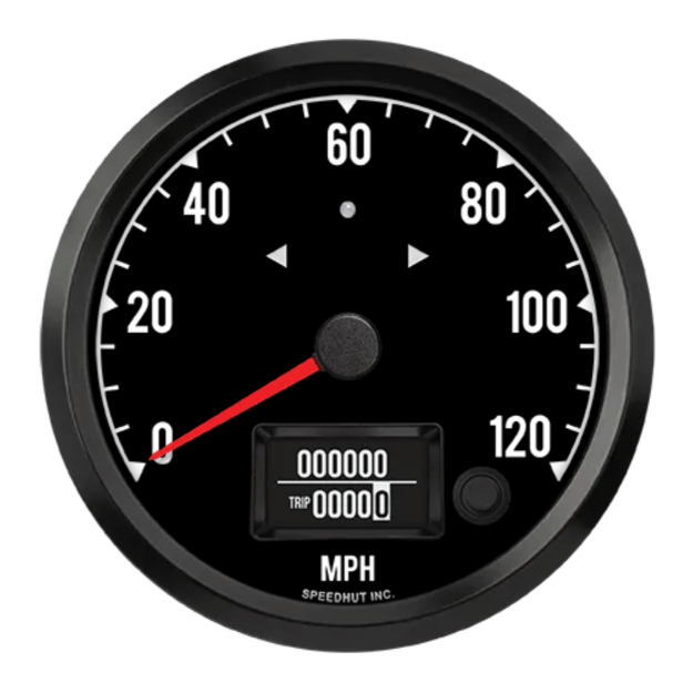 Picture of 4-1/2" Haltech CAN-Bus Speedometer + TS/HB | 120 MPH