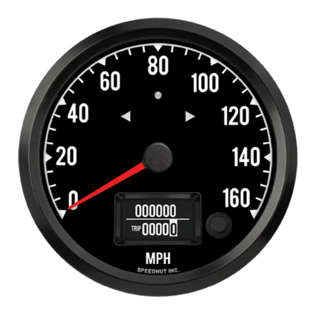 Picture of 4-1/2" Haltech CAN-Bus Speedometer + TS/HB | 160 MPH