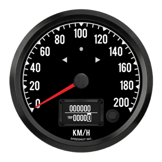Picture of 4-1/2" Haltech CAN-Bus Speedometer + TS/HB | 200 km/h