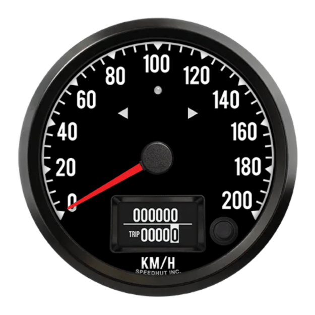 Picture of 4" Haltech CAN-Bus Speedometer + TS/HB | 200 km/h
