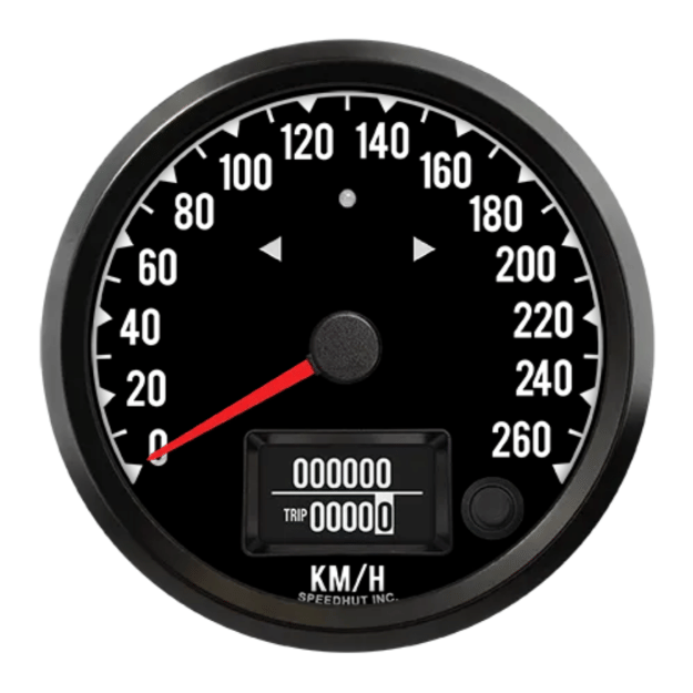 Picture of 4" Haltech CAN-Bus Speedometer + TS/HB | 260 km/h