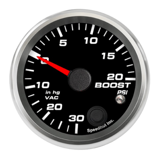 Picture of 2-5/8" Boost/Vac Gauge | 30 inHg to 20 PSI | Warning Light