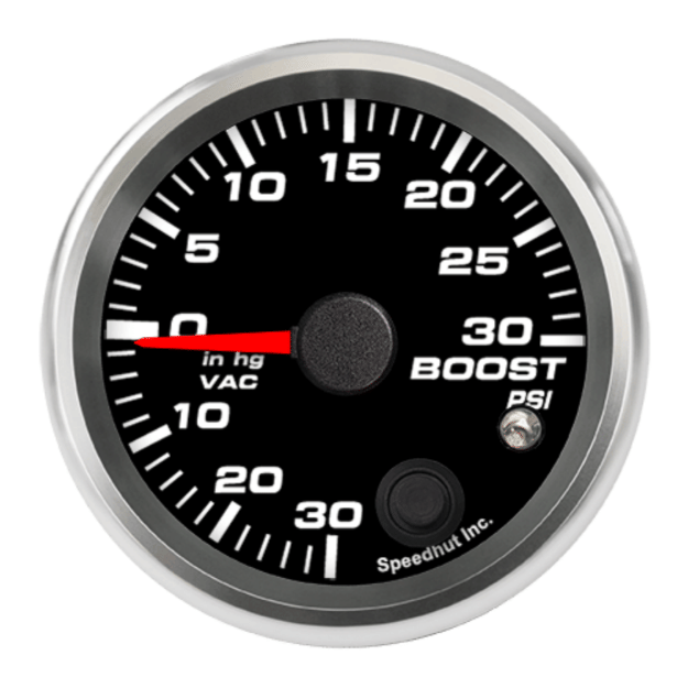Picture of 2-5/8" Boost/Vac Gauge | 30 inHg to 30 PSI | Warning Light