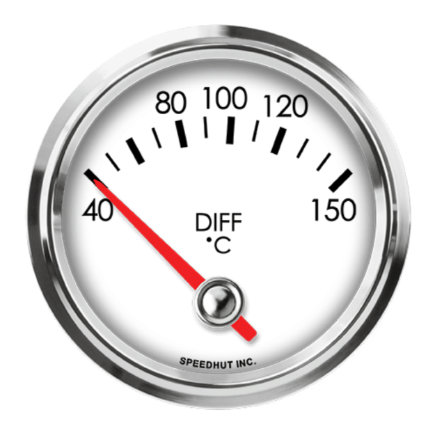 Picture of 2-5/8" Differential Temperature Gauge | 40–150°C | Classic Design
