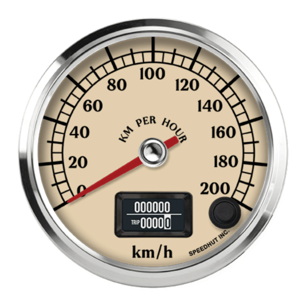 Picture of 3-3/8" GPS Speedometer | 200 km/h | Antique Design