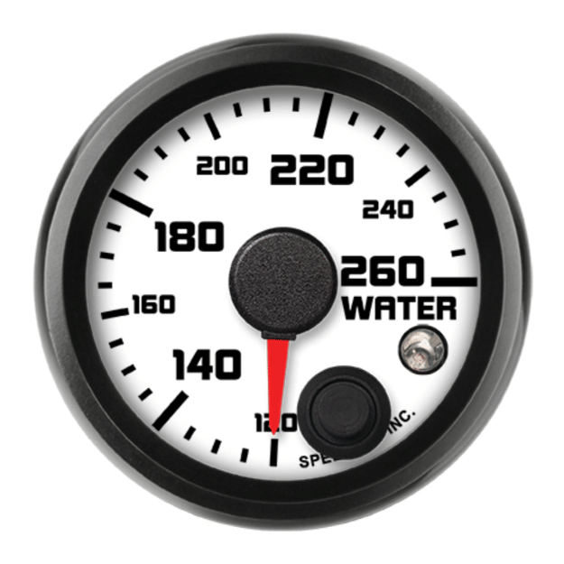 Picture of 2-1/16" Water Temperature Gauge | 120-260F with Warning | Street XL Design