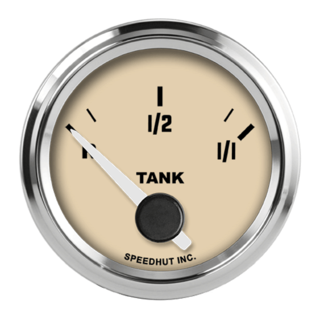 Picture of 2-1/16" Fuel Level Gauge | Programmable | VW Design, Beige