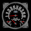 Picture of 5-1/2" Jeep CJ Gauge Set | 90 MPH GPS Speedometer + 6K RPM Tachometer