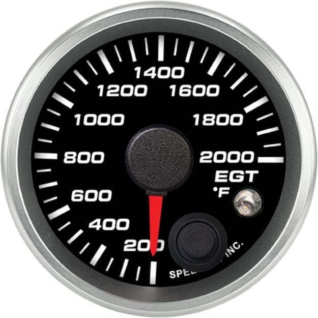 Picture of 2-1/16" EGT Temperature Gauge | 200-2000°F | Warning Light