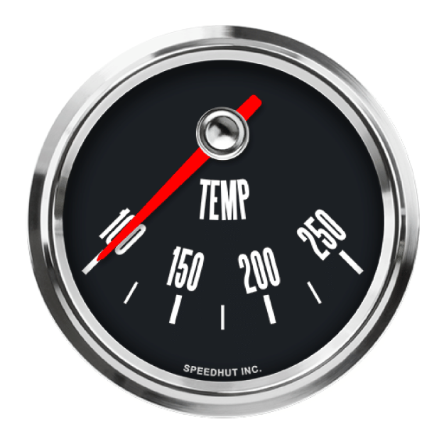 Picture of 2-5/8" Water Temperature Gauge | 100-250F 90 Degree Sweep | Ford Mustang Design