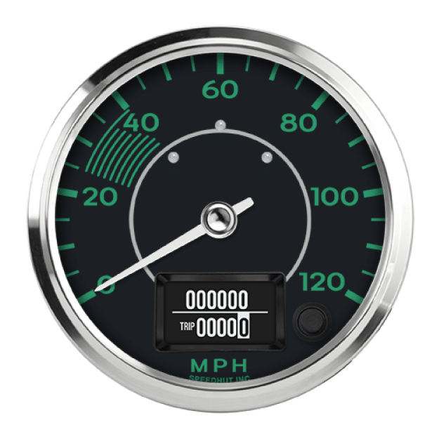 Picture of 4" GPS Speedometer + TS/HB | 120 MPH | Porsche 356 Design