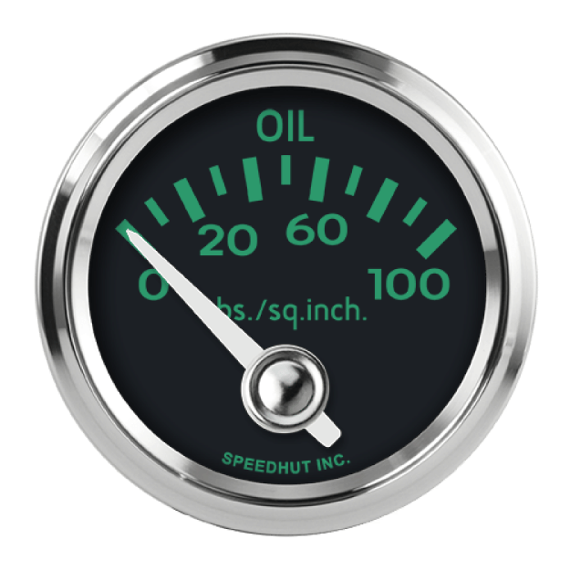 Picture of 2-1/16" Oil Pressure Gauge | 0-100 PSI 90° Sweep | Porsche 356 Design