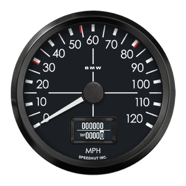 Picture of 3-3/8" GPS Speedometer with Remote Button | 120 MPH | BMW Design
