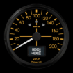 Picture of 3-3/8" GPS Speedometer with Remote Button + TS/HB | 200 km/h | BMW Design