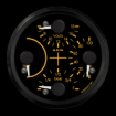 Picture of 3-3/8" Quad Gauge with Remote Button | Water Temp, Volts, Oil Pressure, Fuel Level | BMW Design
