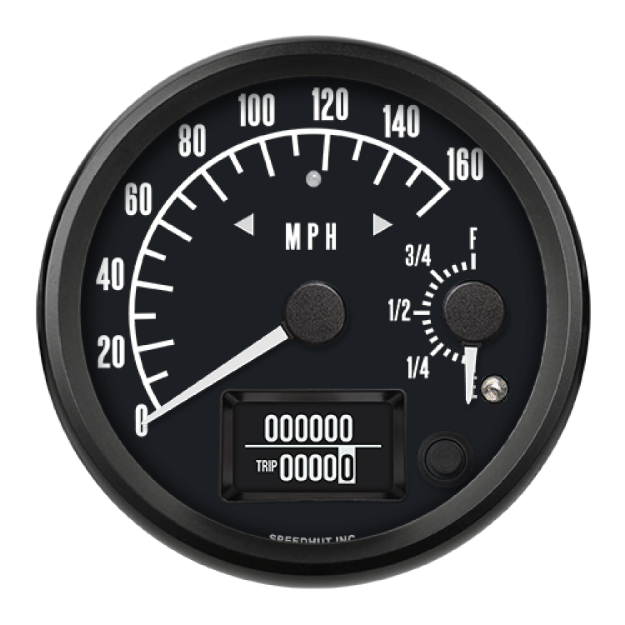 Picture of 4" Dual GPS Speedometer + Fuel Level + TS/HB | 160 MPH / E-F | Pontiac Design