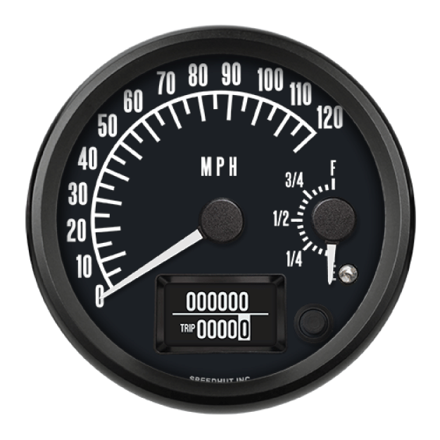 Picture of 4" Dual GPS Speedometer + Fuel Level | 120 MPH / E-F | Pontiac Design