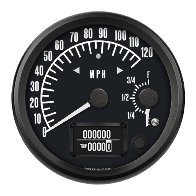 Picture of 4" Dual GPS Speedometer + Fuel Level + TS/HB | 120 MPH / E-F | Pontiac Design