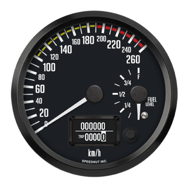 Picture of 4-1/2" Dual GPS Speedometer + Fuel Level | 260 km/h / E-F | Datsun Z
