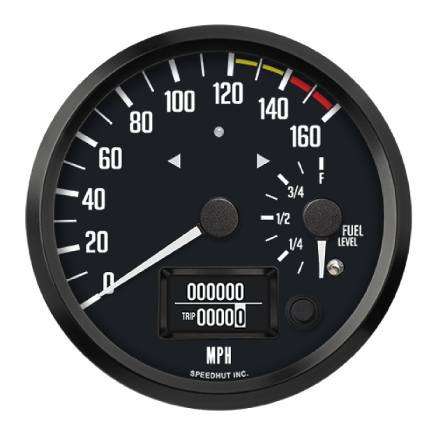 Picture of 4-1/2" Dual GPS Speedometer + Fuel Level + TS/HB | 160 MPH / E-F | Datsun Z