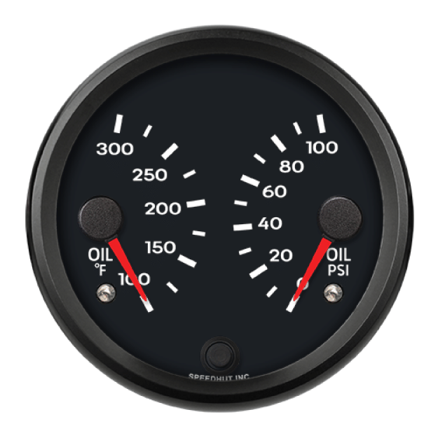 Picture of 4" Dual Gauge | Oil Temperature + Oil Pressure | Porsche Design