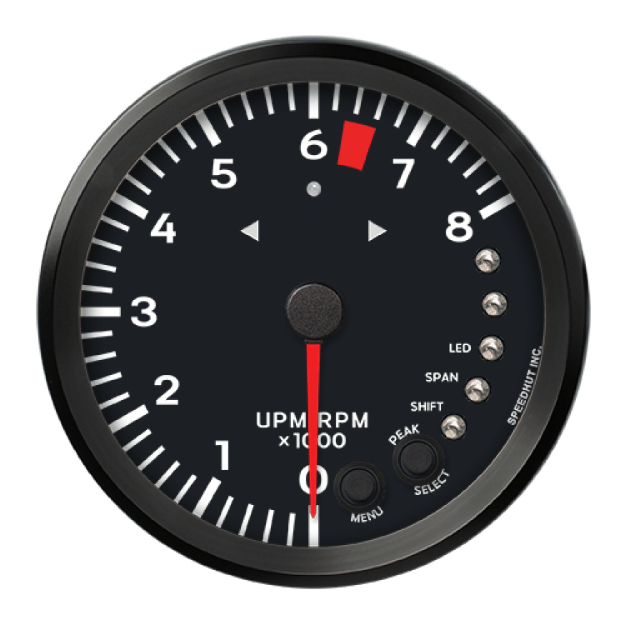 Picture of 4-1/2" Shift Light Tachometer + TS/HB | 8K RPM | Porsche Design