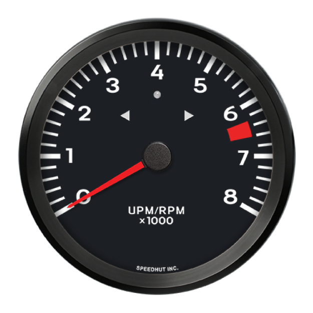 Picture of 4-1/2" Tachometer + TS/HB | 8K RPM | Porsche Design