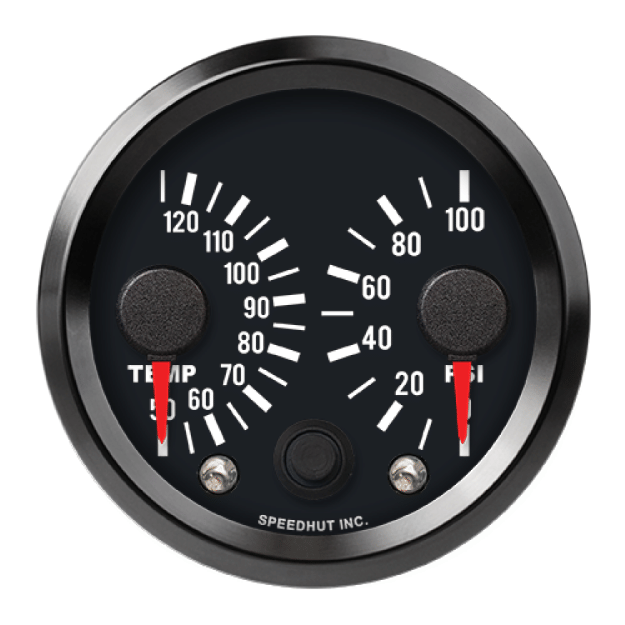 Picture of 2-5/8" Dual Gauge | Celsius Water Temp & Oil Pressure | Datsun 510 Design