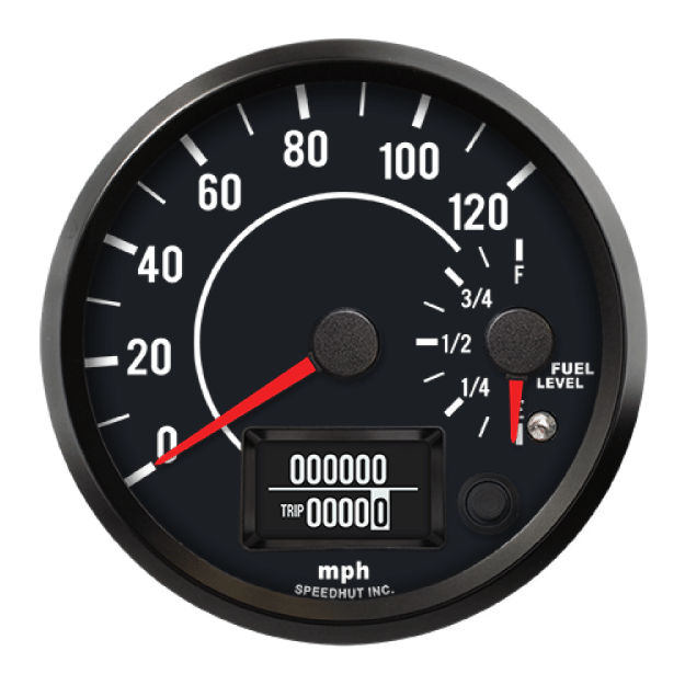 Picture of 4" Dual GPS Speedometer + Fuel Level | 120 MPH / E-F | Datsun 510 Design