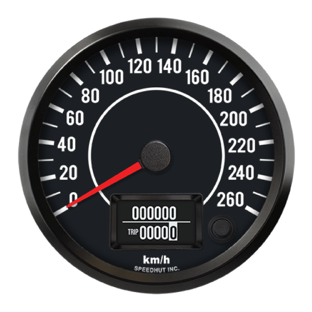 Picture of 4" Programmable Speedometer | 260 km/h Metric | Datsun 510 Design