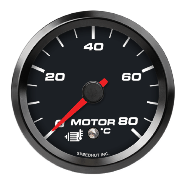 Picture of 2-5/8" EV CAN-Bus Motor Temp Gauge | 0-80C with Warning | AEM