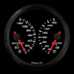 Picture of 3-3/8" EV CAN-Bus Dual Gauge | Battery Temp 0-120F + Motor Temp 40-180F with Warnings | AEM