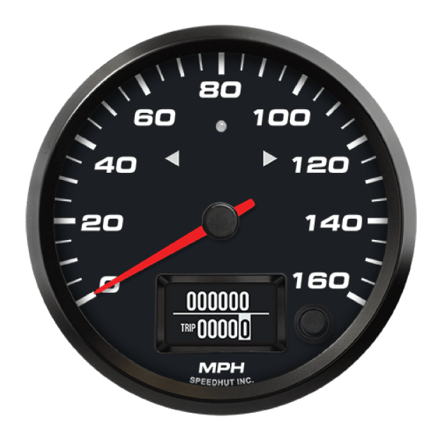 Picture of 4" EV CAN-Bus Speedometer + TS/HB | 160 MPH | AEM